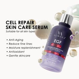 ALMOES Growth Factor Serum,Deep Moisturising,Nourishing the Skin,Moisturising Serums,Antioxidant Face Serum,Facial Skin Care Products for All Skin Types,30 ML