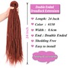 Samtress Double Ended Dreadlock Extensions 24 Inch Copper Red Synthetic