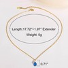 December Birthstone Necklace Water Drop Zircon Clavicle Pendant Necklaces 14K