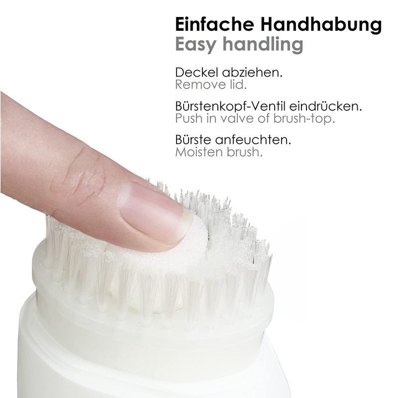 SOLITAIRE Shoe Clean, 75 ml, Schuhreiniger mit integrierter Bürste zur
