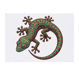 Azeeda 'Bunter Gecko' Temporäres Tattoo - Hautfreundlicher & Ungiftiger Abziehbild · Wasserfest (TO00084341)