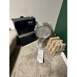 Kimball & Young Lighted 5x Double Sided Tabletop Makeup Mirror - Brushed Nickel