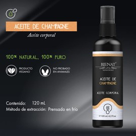 Bienat Aromaterapia Aceite Corporal Para Masajes Champagne 120 mL