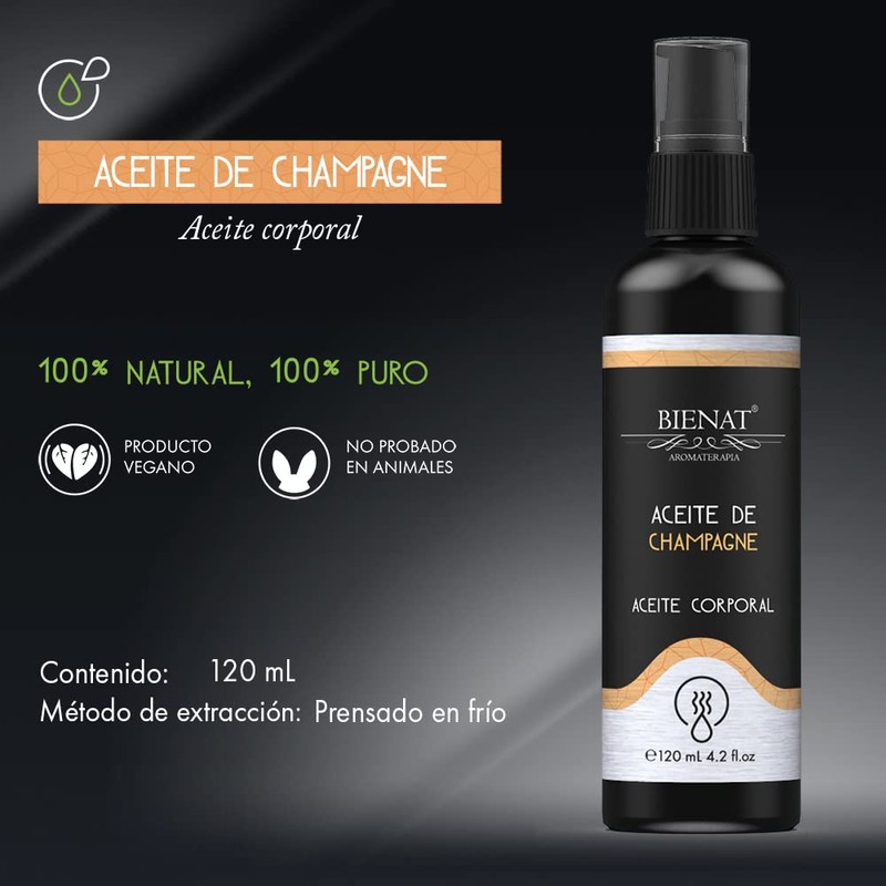Bienat Aromaterapia Aceite Corporal Para Masajes Champagne 120 mL