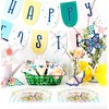 SietDESEO 25 PCS Easter Paper Plates Large Oval Easter Plates