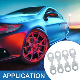 A ABSOPRO KFZ Universal Automotive 40A Blade Fuse Strip DC 12V Metal Silver (Set of 4)