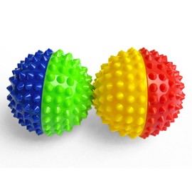 2 x DBT Skills Hedgehog Ball Magnetic High Stress Acupressure Ball 4 Colours Matt 32 mm Diameter for Stress Relief or Massage, Against Tension and for More Mobility and Concentration