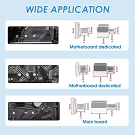 Pc Parts M2 Screws Kit,17pcs NVMe Motherboard Screws Ssd M.2 Screws Compatible with MSI ASUS Gigabyte NGFF Motherboard Computer Laptop Screws