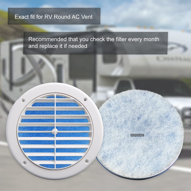 RV Air Conditioner Filter - RV 5.25" Round Air Duct