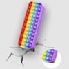Waterproof Rainbow Push Bubble Stationery Box Silicone Decompression Toy Rectangle