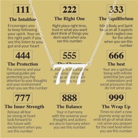 COLORFUL BLING Dainty Gold Silver Plated Old English Number Choker Necklace Numerology Jewelry for Women 111 222 333 444 555 666 777 888 999 Necklace Gifts, metal, copper