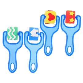 Operitacx Kid-friendly Sponge Brush 4pcs Painting Roller Stampers Doodle Print Safe Comfortable Grip Art Tools for Kids