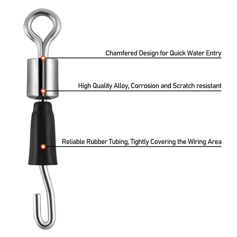 Alwonder 50pcs Quick Change Swivels for Feeder Method and Waggler