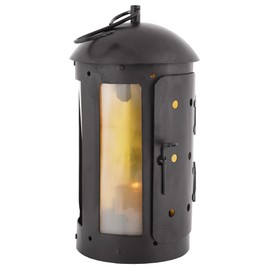 Runde Laterne mit Hornfenstern, handgefertigt von ULFBERTH - Kerzenständer - Kerzenleuchter