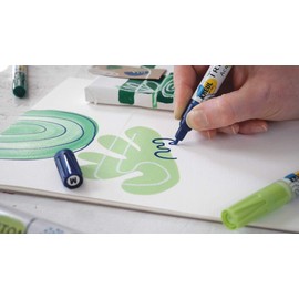 KREUL Triton 17709 Acrylic Marker, Medium, Black, Stitch Thickness 1 to 3 mm, for Lines and Lettering, Semi-Gloss Drying, High Colour Intensity, Weatherproof on Absorbent Surfaces