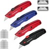 WORKPRO Premium Utility Knife Red Black Blue with 10 Extra