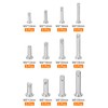 sourcing map 60Pcs M3 / M4 / M5 12 Sizes