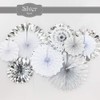 YOU+ Paper Fan Set, Birthday Decoration, Decoration, Set of 8,