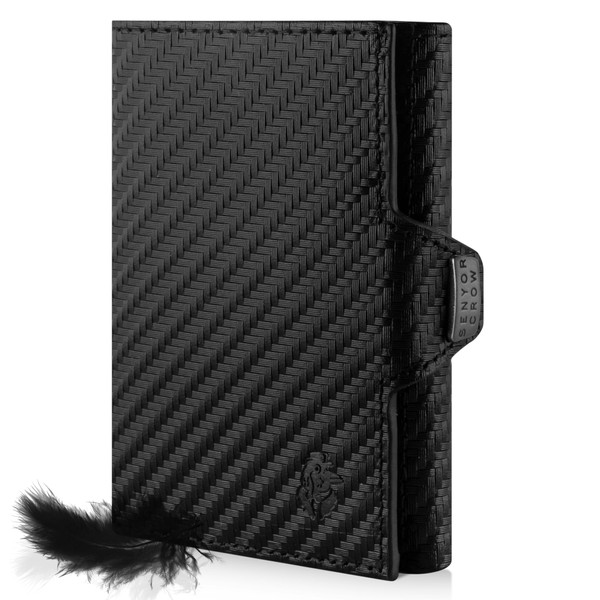 SENYOR CROW® Slim Wallet with Coin Compartment and RFID Protection,