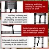 findmall 10.5FT / 3.2M Aluminum Telescopic Ladder Folding Step Inward