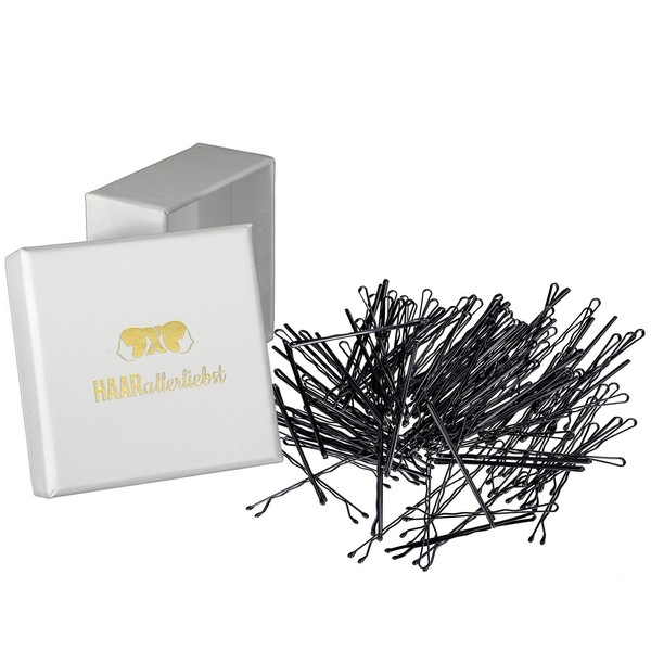 HAARallerliebst Hair Clips (100 Pieces | Black | 5 cm)