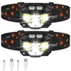LHKNL Headlamp Flashlight, Lumen Ultra-Light Bright LED Rechargeable Headlight with White Red Light, 2-Pack Waterproof Motion Sensor Head Lamp,8 Modes for Outdoor Camping Running Hiking Fishing