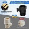 Hibbent All Metal 1 Pack Shower Head Flow Control Valve,