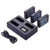 3-Pack EN-EL14 / EN-EL14a Batteries with Smart Triple Slot LCD
