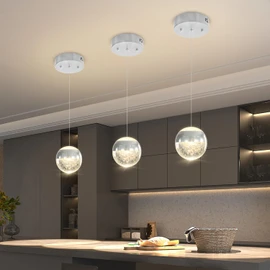 Crystal Pendant Light for Kitchen Island,Small Chandelier Lights Fixture, Hanging Lighting Ceiling Light Fixture Modern Adjustable Pendant Lighting for Dining Room Bedroom