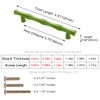 ESreake 6Pcs Bamboo Shape Solid Zinc Alloy Cabinet Knobs Handle