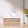 Tabletop Crystal Tissue Box Gold Paper Box Home Crystal Napkin