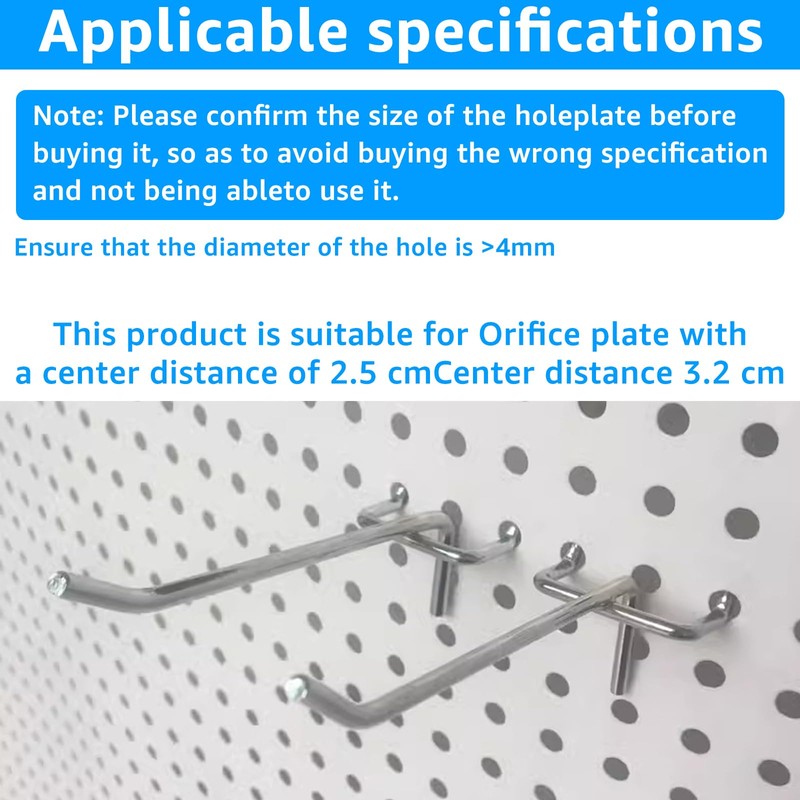 ZOFUN Pack of 100 Perforated Wall Hooks 10 cm Tool
