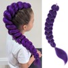 Purple Braids Ponytail 26" Pre Braided Hair for Halloween Costume