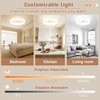 VOLISUN Low Profile Ceiling Fans with Lights and Remote,15.7in Modern