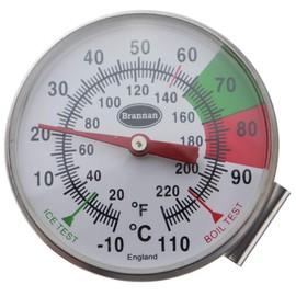 Milch- und Kaffeethermometer, Edelstahl, mit Fühler (17,5 cm)