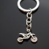 Unbranded Motorcycle Dirt Bike Moto Cross Steel Silver Chrome Keychain