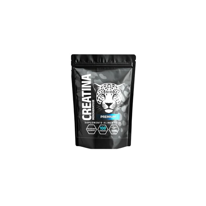 Creatina Monohidratada Premium Ahau en polvo 500g-100 porciones de 5g,