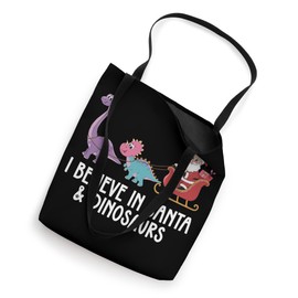 Dinosaur Lover Merry Xmas Christmas Day T-rex Santa Claus Tote Bag