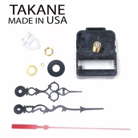 Takane Made in USA Takane C-Cell Battery Clock Movements Kit with Hands, Multiple Size - 1" (25mm)
