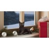 3 inch Black Cat Lounging Hand Painted Resin Figurine Statue