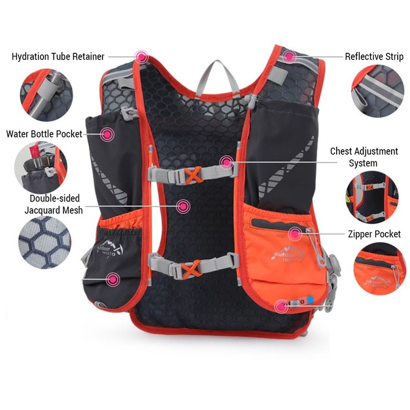 doorslay 5L Ultralight Hydration Backpack, Hydration Vest, Trail Run Backpack