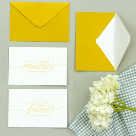 Confetti! Set of 2 Wedding Day Card for My Parents - To Mother and Father On My Wedding Day Card - Wedding Day Card Set for Mom And Dad