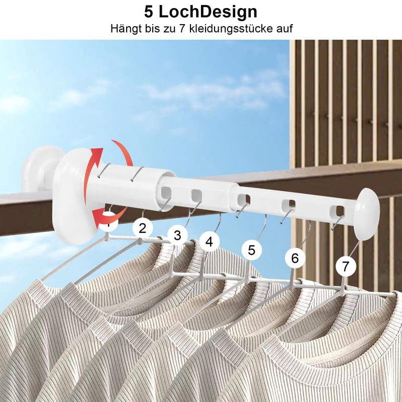 prota Travel Clothes Dryer Wall Dryer Extendable Clothes Airer Small
