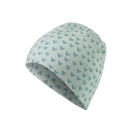 Sterntaler Baby Girl Beanie Baby Slouch Beanie Hearts Hat - Beanie Baby, Children's Beanie, Baby Hat - Made of Jersey with Hearts - Green, Green