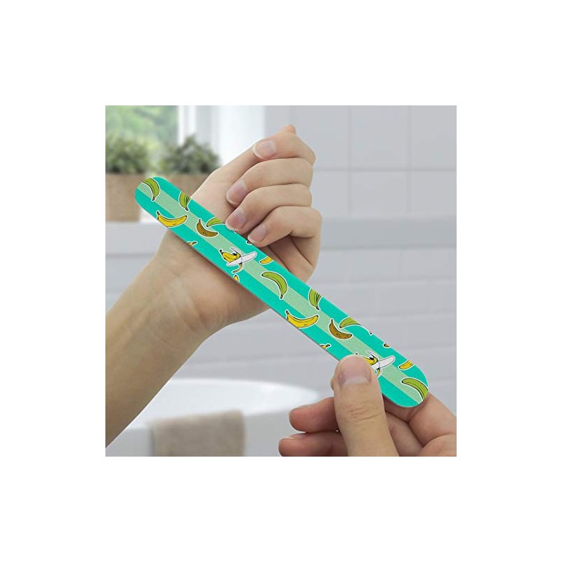 Ripe Bananas Pattern Double-Sided Nail File Emery Board Set 4