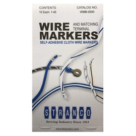 450 Piece Vinyl Adhesive Labeling Wire Marker Book 1-45 10 Each