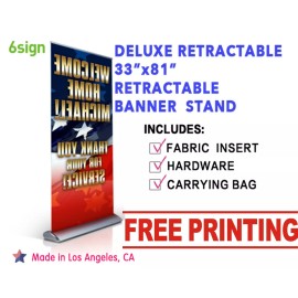 Unbranded/Generic Deluxe Retractable 33" x 81" Roll Up Banner Stand Trade Show Display + PRINTING