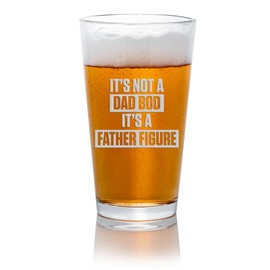 Dad Bod Father Figure Pint Beer Glass - New Dad Gift, Fathers Day, Fathers Day Gift, Gift For Dad, Dad To Be Gift, Father Figure, Dad Bod, Expecting Parents, Funny Gift, Not A Dad Bod