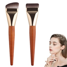 MKVZIYE 2pcs Foundation Brush, Make Up Brush, Ultra Thin Foundation Brush, Powder Brush for Liquid Fondation Women, Beauty Gifts for Women Girls
