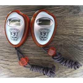 Unbranded 2 Translucent Stopwatchs Orange - Clock, Alarm, Stopwatch, Day Of Week 2 PACK